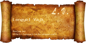 Lengyel Vajk névjegykártya